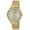 Gold & White, variant on Bob Mackie Women's 37mm Gold Crystal Bezel Mesh Strap Watch