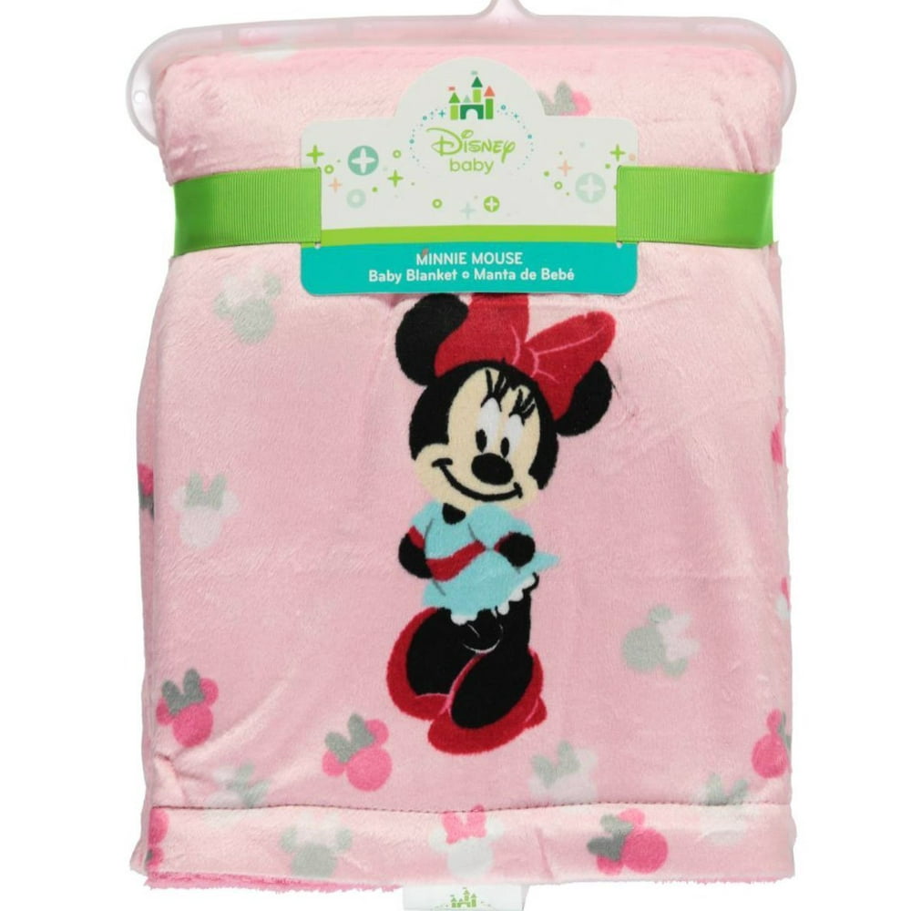 Disney Minnie Mouse Printed Velboa Baby Blanket