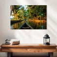 thumbnail image 2 of Elephant Stock Kerala Backwater Tour Wall Art - Horizontal Canvas Wall Art - Living Room Wall Decor - Transportation Canvas - Green And Orange Decor - 24" x 16", 2 of 8