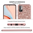 thumbnail image 6 of Compatible with Xiaomi Redmi Note 10 5G Case, Glitter Sparkly Redmi Note 10 5G Phone Case with Slim Silicone Shockproof Protective Bumper Cover for Cute Girls Women (Rose Gold), 6 of 14