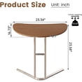 thumbnail image 2 of Guyii Small Sofa End Table C Shape Side Table with Metal Frame for Living Room Space Saving for Living Room Bedroom Office Brown, 2 of 8