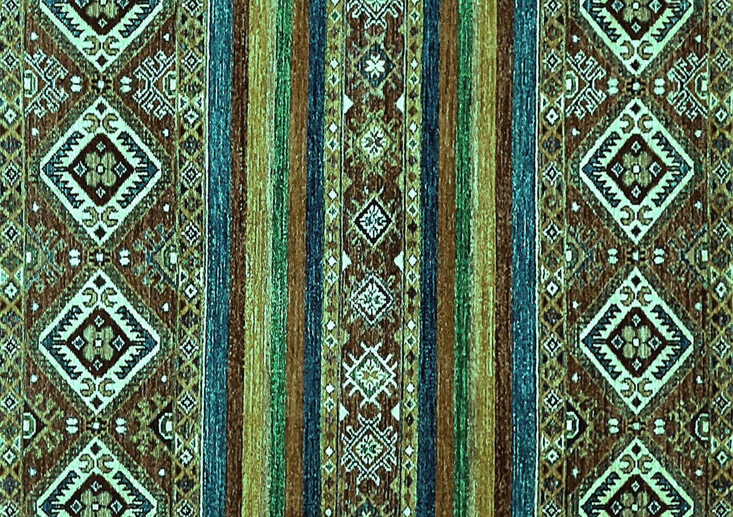 Ahgly Company Indoor Rectangle Abstract Turquoise Blue Modern Area Rugs ...