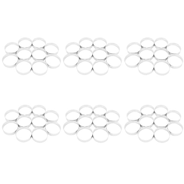 60 Piezas Circulares de Acero Inoxidable Anillo de Tarta Torre Pastel Molde para Hornear Herramientas para Hornear Anillo de Mousse de Pastel Perforado, 8 cm