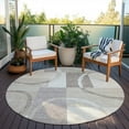 thumbnail image 6 of Addison Rugs Chantille Indoor/Outdoor Transitional Geometric Ivory Washable Round Rug, 8' x 8', 6 of 6