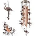 thumbnail image 1 of Carillón De Viento, Decoración Colgante De Pared, Estructura De Metal, Mano De Obra Decorativa, Exquisito Regalo Dulce, Colgador De Puerta De Adorno De Jardín seitruly HA036021-00, 1 of 6