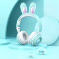 thumbnail image 1 of Auriculares Estéreo Inalámbricos de 360 ​​grados Auriculares para Jugadores Auriculares Estéreo RGB Plegables con Micrófono para Y Adult Verde, 1 of 7