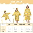 thumbnail image 3 of joogoo Wearable Blanket Hoodie for Airplane Yellow-d2 Flannel Sherpa Pocket 3-14 YR S, 3 of 7