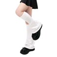 thumbnail image 2 of Deago Women's Leg Warmers Fashion Knit Warmers Long Socks Cute Y2K Kawaii Japanese Gothic Lolita Harajuku Accessories (White), 2 of 7