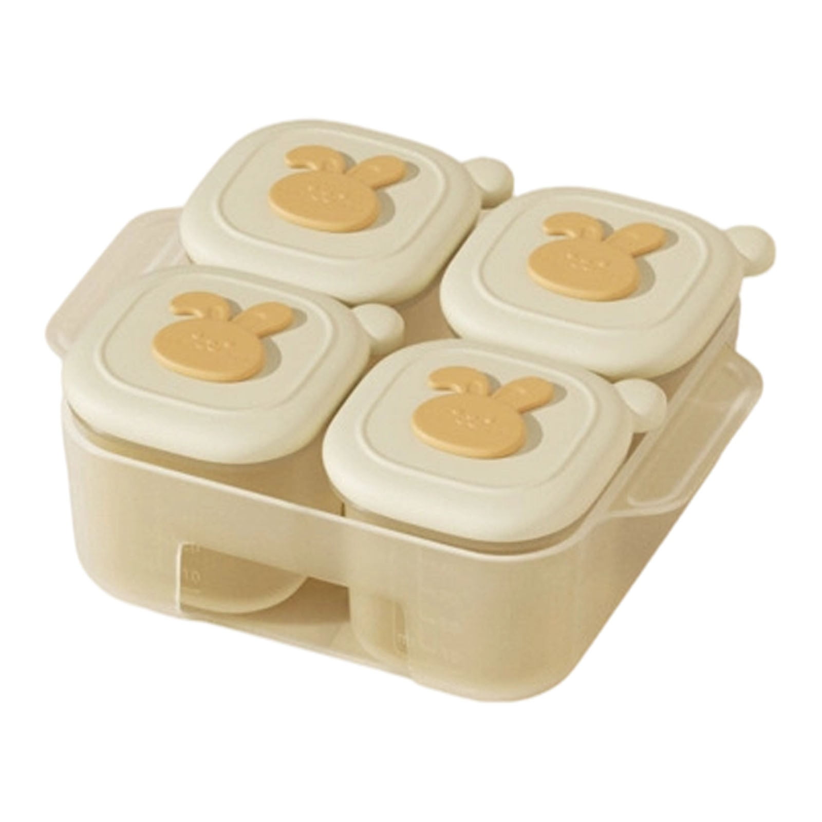 Solivara Grade Silicone Freezer Storage Containers With Measurement Marks For Homemade Purees Breastmilk And Food(A,5.12*4.53in)