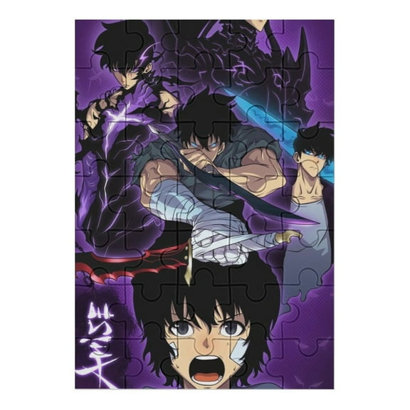 Solo Leveling Jigsaw Puzzle, Wood Puzzles Adult, 35 PCS Jigsaw Puzzle for Adults Challenging Puzzle Perfect for Game Nights