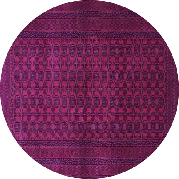 Ahgly Company Indoor Round Persian Purple Traditional Area Rugs, 3' Round