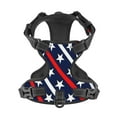 thumbnail image 4 of Picia Patriotic Star No-Pull Dog Harness Reflective Front Clip Vest with Handle,Step-in Air Dog Harness,Adjustable 2 Metal Rings 4 Buckles,Easy to Put on & Take Off Medium, 4 of 9