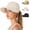 Beige, variant on Womens Wide Brim Sun Visor Hat, UV Protection Adjustable Packable Ponytail Baseball Cap for Hiking Fishing Golf Beach