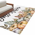 thumbnail image 6 of Thanksgiving Area Rug 3x5 Washable Rug Non Slip Vintage Orange Green Pumpkin Autumn Daisy Large Area Rug Indoor Floor Carpet for Entryway Bedroom Kitchen Living Room Home Office Dining Room Nursery, 6 of 8