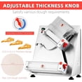 thumbnail image 4 of Commercial Pizza Dough Roller Sheeter, Max 12", Automatic 370W Electric Pizza Dough Roller, Stainless Steel, Suitable for Noodle, Pizza Bread and Pasta Maker Equipment, 4 of 7