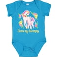 thumbnail image 3 of Inktastic I Love My Mommy Unicorn with Pink and Yellow Flowers Boys or Girls Baby Bodysuit, 3 of 5