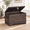 Brown PE Rattan-165L-Flat Lid, variant on 178l Handwoven Wicker Storbasket With Lid Large Trunk