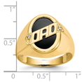 thumbnail image 5 of 10K Yellow Gold Men's Diamond and Black Onyx DAD Ring Size 10, 5 of 5