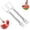 2Pcs, variant on 2-in-1 Stainless Steel Fruit Cutter, Watermelon Fork Slicer Tool, Watermelon Slicer and Fork, Dual Head Knife with Round Handle for Kitchen Fruit Cubes