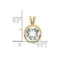 thumbnail image 3 of 14K Yellow Gold Charm Pendant Cubic Zirconia CZ Round 13 mm 9, 3 of 3