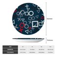 thumbnail image 2 of Daiia Navy Blue Geometric Printed Pattern Ceramic Plate Dinner Plates Bone China Decorative Plates with Display Stand Art Ceramic Ornaments for Wall Hanging Decoration-8in, 2 of 6