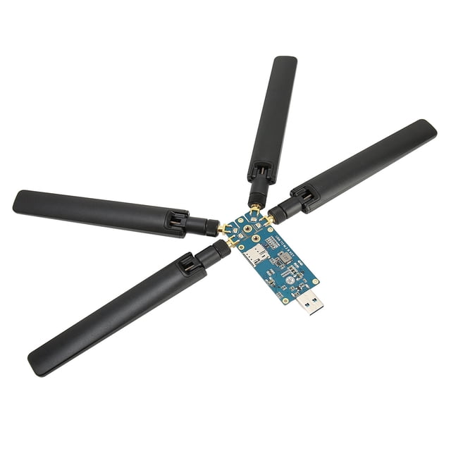 Tarjeta Wifi De Dongle 5g, Expansión De Dongle 5G Fuerte Duradera 4 Antenas Fáciles De Acceso Usb3.1 A M.2 Clave B Para Redes