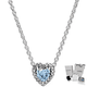 thumbnail image 1 of COLLAR PANDORA CORAZON ELEVADO AZUL + KIT DE REGALO, 1 of 4