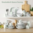thumbnail image 7 of VEWEET Dinnerware Sets, Porcelain Dinner Set for 12, 100-Piece Ivory White, Series Aviva, 7 of 7