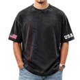 thumbnail image 2 of Youpwaven Men's 250th Anniversary USA Washed T-Shirt, 1776-2026 "We The People" Graphic Tee, Vintage Loose Fit Short Sleeve Top, Landmark Year Patriotic Apparel, 2 of 5