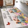thumbnail image 3 of Sweet Cheeks Washable Area Rugs 3'x5', Farmhouse Flowers Cars Cows Pigs Wood Grain Low Pile Throw Living Room Rug Non-Slip Sturdy Edge Binding Carpet for Indoor Entryway Bedside Kitchen, 3 of 9