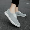 thumbnail image 3 of YOURDIARY Women's Slip-On Sneakers Wide Width Comfort Walking Shoes Casual Flats Gray, 3 of 5