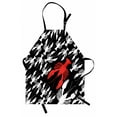 thumbnail image 1 of Lobster Apron, Ocean Fauna Theme Group of Lobsters as Silhouette Shapes Pattern, Unisex Kitchen Bib with Adjustable Neck for Cooking Gardening, Adult Size, Vermilion White, by Ambesonne, 1 of 4