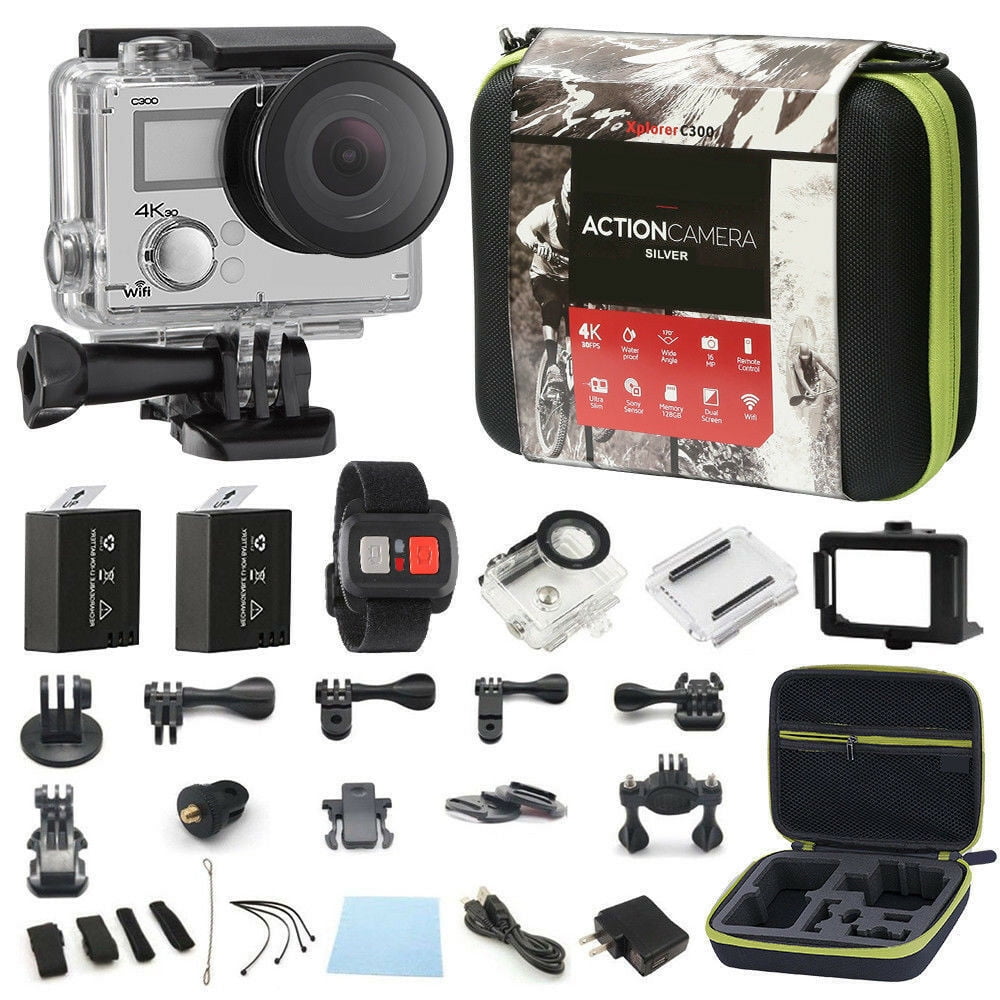 monta includono Parabrezza & Manubrio 4k HD Action Camera enorme accessorio pack 