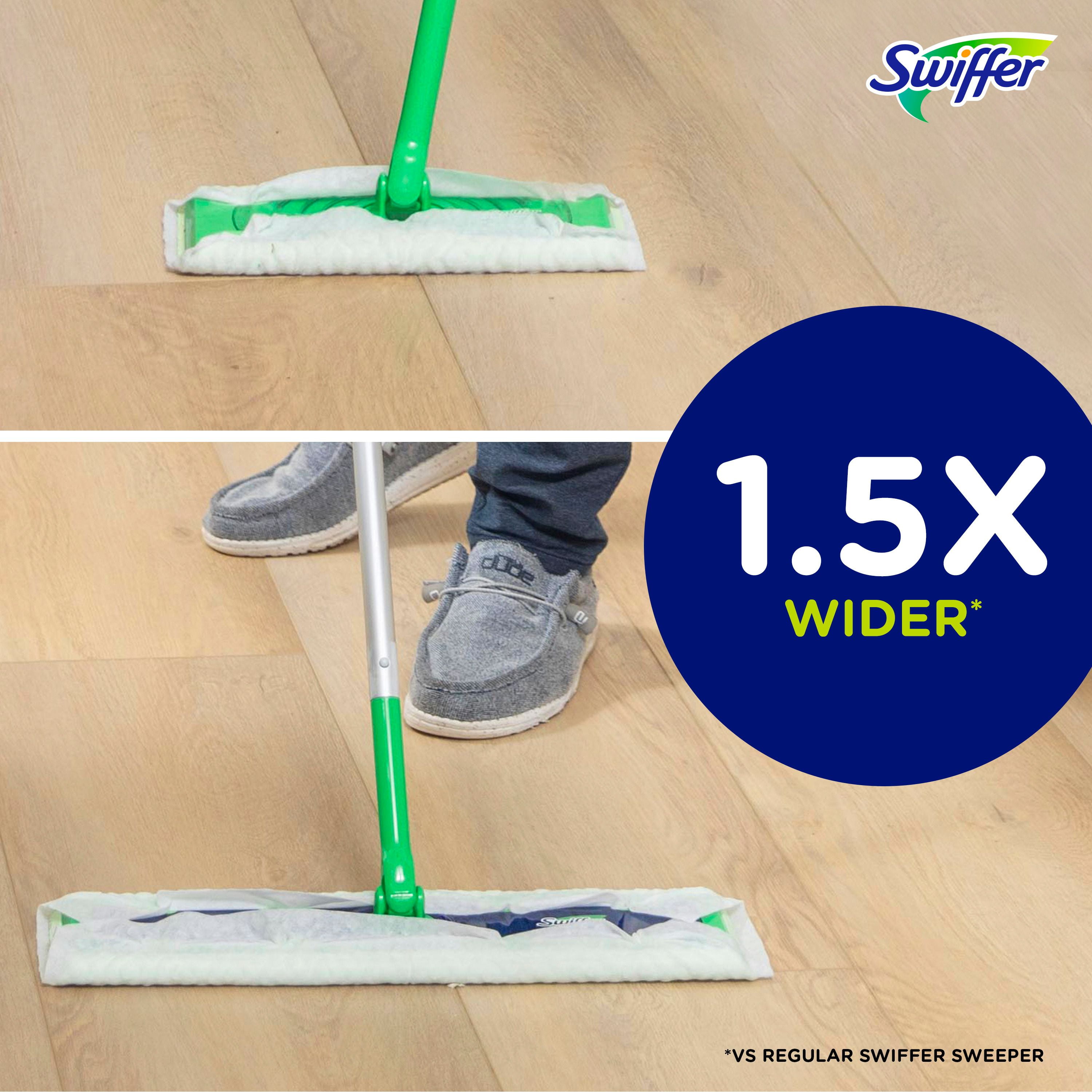 Swiffer Sweeper XL 2-in-1 Dry + Wet Floor Mopping and Sweeping Kit, Multi-Surface Kit for Floor Cleaning, Kit Includes 1 XL Sweeper, 8 XL Dry Sweeping Cloths, 2 XL Wet Mopping Cloths, 1KIT