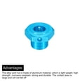 thumbnail image 4 of 17x4mm Aluminum RC Wheel Nut  Hex Wheel Drive Hubs for 1/8 RC Model Car TEAM C,4 Pack (Blue), 4 of 6