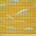 thumbnail image 2 of Ambesonne Sky Fabric by the Yard Microfiber, Tech Drones with 4 Propellers, 3 Yards, Pale Orange and Pale Grey, 2 of 2