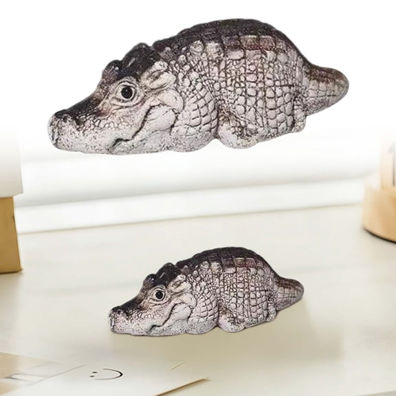 Alligator Baby Statue Ornament,Garden Animals Crocodile Figurine, Resin Animal Sculpture for Cute Mini Alligator Indoor Outdoor Home Decoration Figurines Animal Statue Sculpture