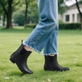 thumbnail image 2 of Women's Waterproof Chelsea Rain Boots, Slip-Resistant Rubber Garden Shoes, Black, Size 10, 2 of 6