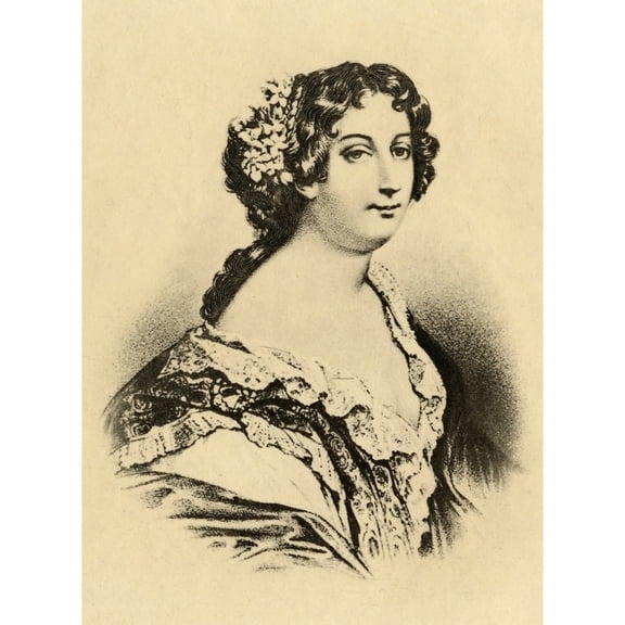 Posterazzi Catherine Marie De Lorraine, Duchess De Montpensier, 1552-1596 Photo-Etching From An Old Portrait In The Louvre From The Book - Lady JacksonS Works, VIII The Last of The