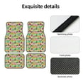 thumbnail image 4 of Naloa Multicolored Tropical Car Foot Mat Set of 4 Pieces - Universal Floor Liner Neoprene Full Set Floor Mats for Cars Trucks SUV, 4 of 7