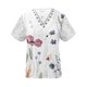 thumbnail image 3 of Camiseta Blusas elegantes con cuello en V para mujer Camisetas casuales de encaje Top básico suelto (Gris XL) Ygjytge Gris T XL para Mujer, 3 of 8