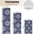 thumbnail image 4 of Blue and White Ethnic Floral Pattern Kitchen Rugs Sets Of 3,Kitchen Runner Rugs Non Skid Washable,Decorative Kitchen Floor Mats for Kitchen,Sink,Laundry,17"x30"+ 17"x47" + 17"x59", 4 of 6