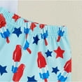 thumbnail image 6 of YDFCWXW Fourth of July Baby Boy Outfit Embroidery T-shirt Top Shorts Set 4th of July Outfits Toddler Summer Clothes (White, 18-24 Months), 6 of 7