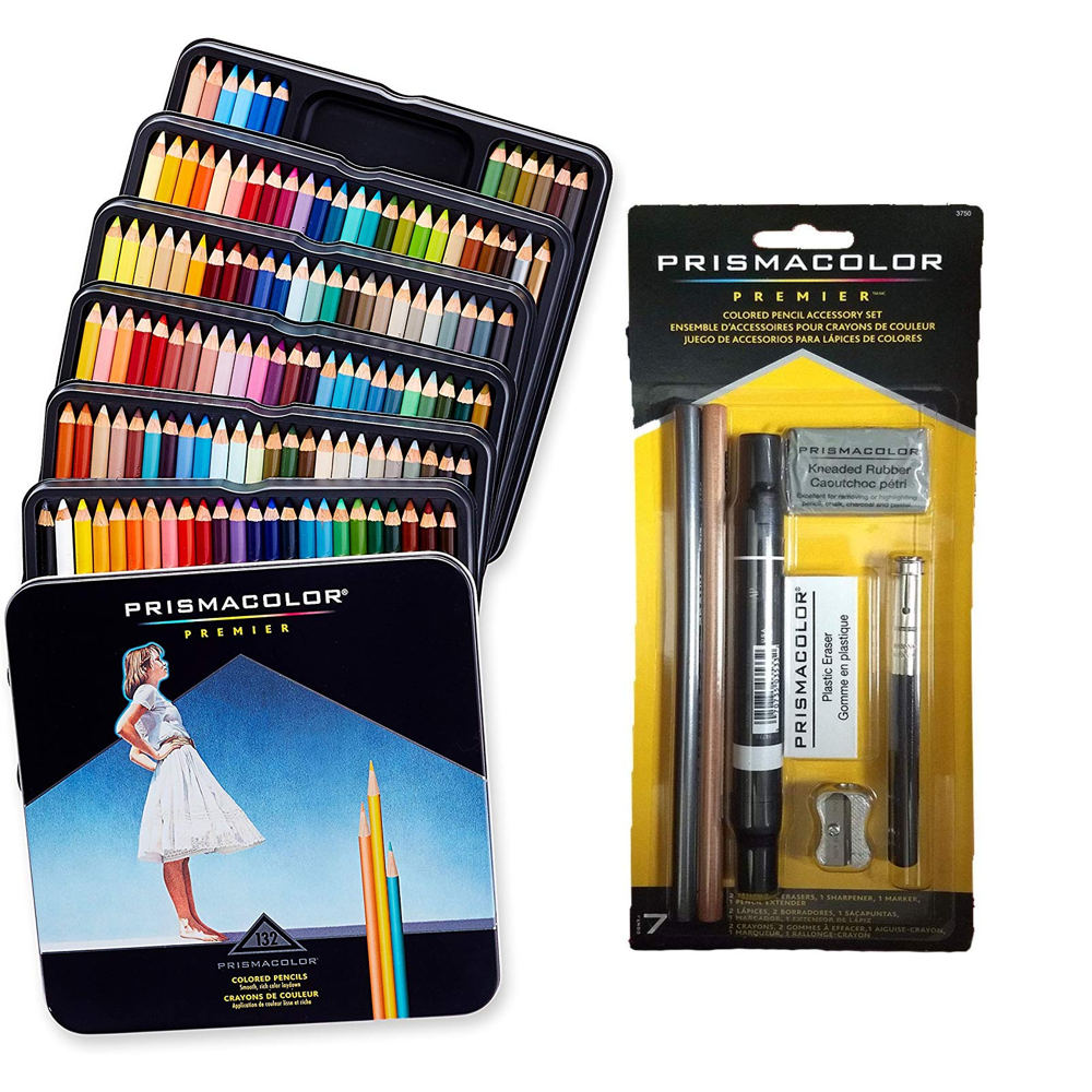 Prismacolor Premier Colored Pencils Soft Core 132 Pack Plus 7 piece