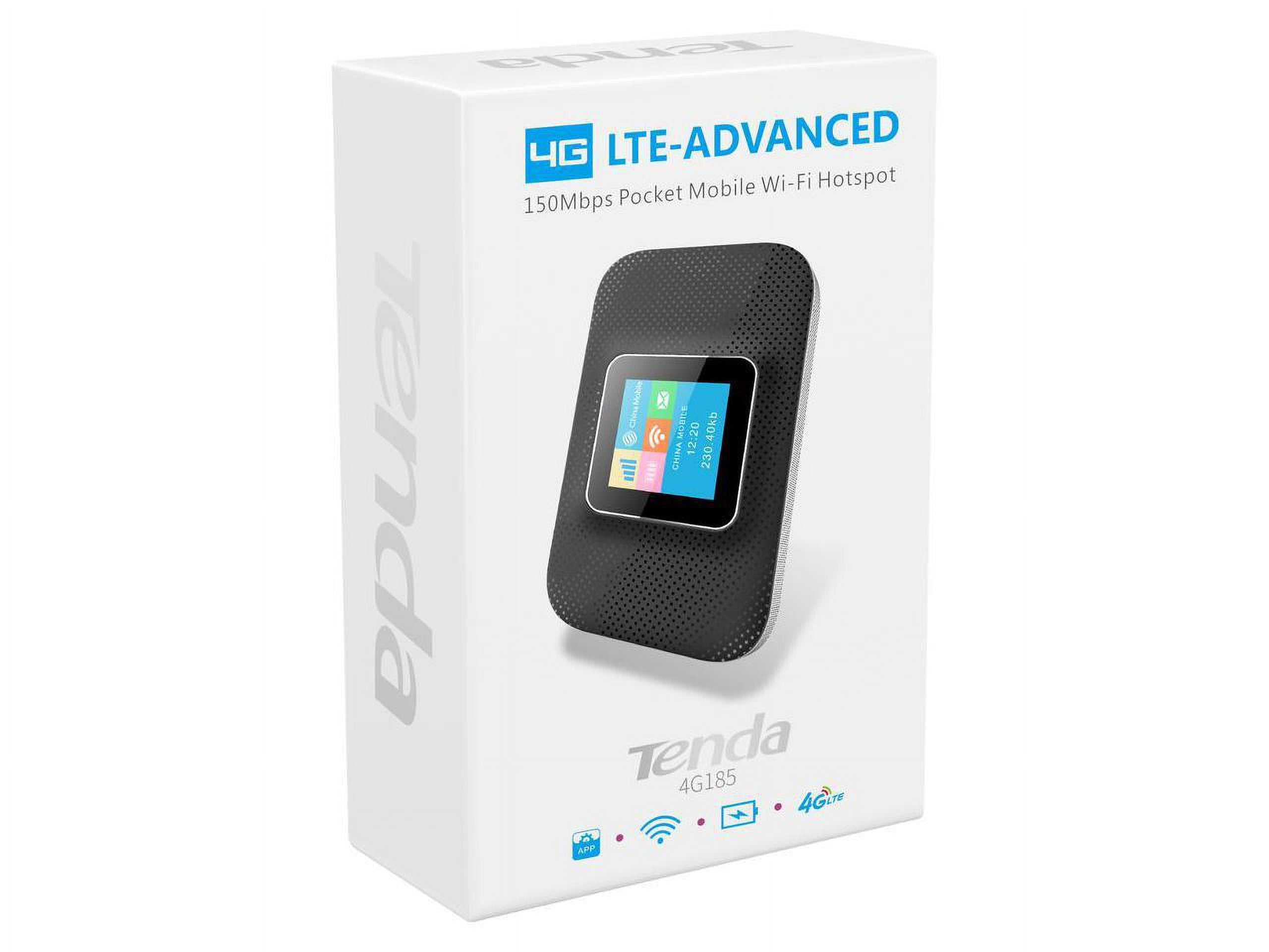 Tenda 4G Mobile Hotspot, 4G LTE Cat4 150Mbps MiFi Device, 4G Router,  Support USB Interface Charging