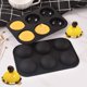 thumbnail image 3 of moldes de silicona de 6 agujeros, moldes de media esfera de 6 cavidades para hacer bombas de chocolate, pasteles, gelatina, pudín, mousse abovedada - negro, 3 of 5