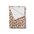 thumbnail image 2 of Kokopelli Soft Flannel Fleece Throw Blanket, Warm Colored Fertility Playing Shepherds on Repetitive Background, Cozy Plush for Indoor and Outdoor Use, 60" x 80", Burgundy Multicolor, by Ambesonne, 2 of 5