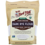 Bob's Red Mill, Organic Dark Rye Flour, Whole Grain, 20 oz (Pack of 2)