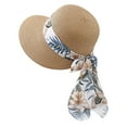 thumbnail image 4 of Women Summer Wide Straw Hat Beach Foldable Sun Hats Floppy Roll Up Sun Cap Dishono Hat Framer Hat Womens Floppy Hat with Bow Hiking Cap for Men Hard Hat with Retractable Visor Bank Visor Syrup Hat, 4 of 4