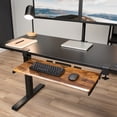 thumbnail image 5 of VIVO Rustic Vintage Brown Clamp-on Keyboard and Mouse Under Desk Slider Tray, 5 of 8